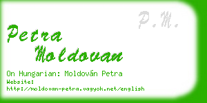 petra moldovan business card